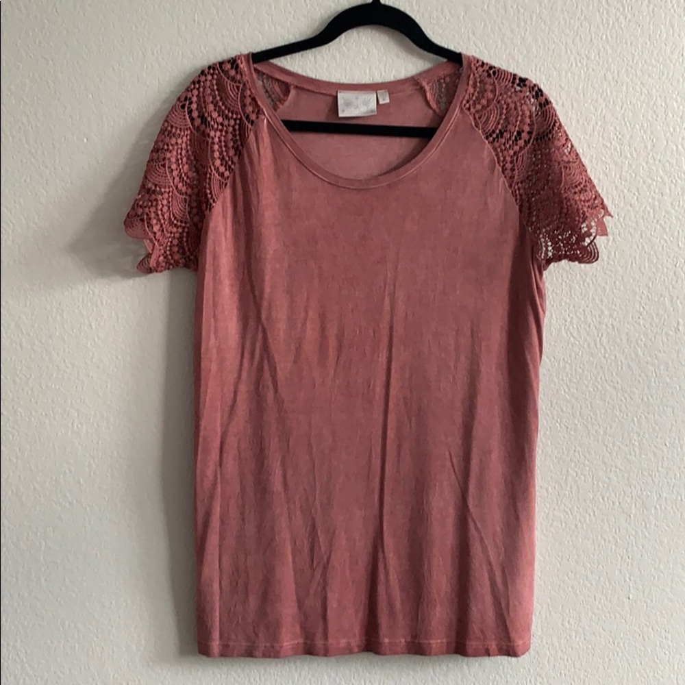 Lace sleeve top
